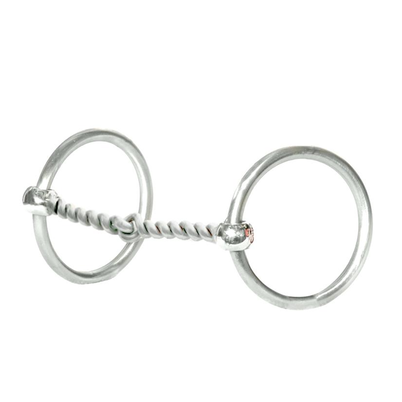 Tom Balding Medium Twisted Wire Satin Finish Loose Ring Snaffle Bit