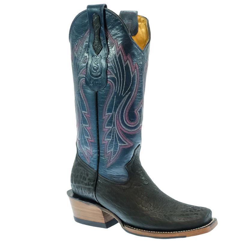 Serna Black Buffalo Blue Top Women's Boot