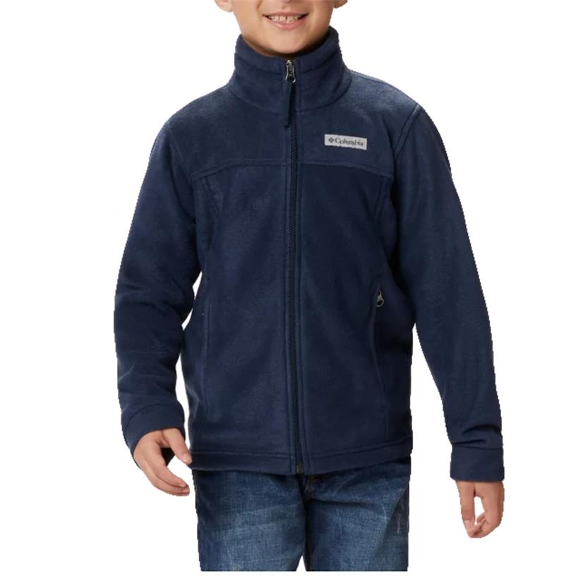 Columbia Steens Mountain II Boy's Fleece Jacket - Collegiate Navy