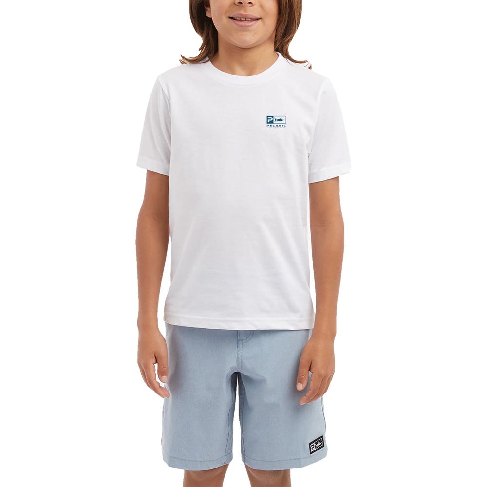 Pelagic Premium Goione Marlin Graphic Youth Boy's Tee In White