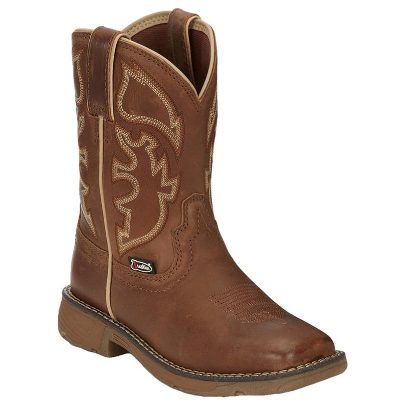 Justin Saddle Tan Rush Kid's Boots