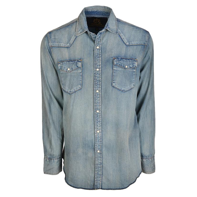 STS Ranchwear Stonewash Denim Men's Long Sleeve Shirt