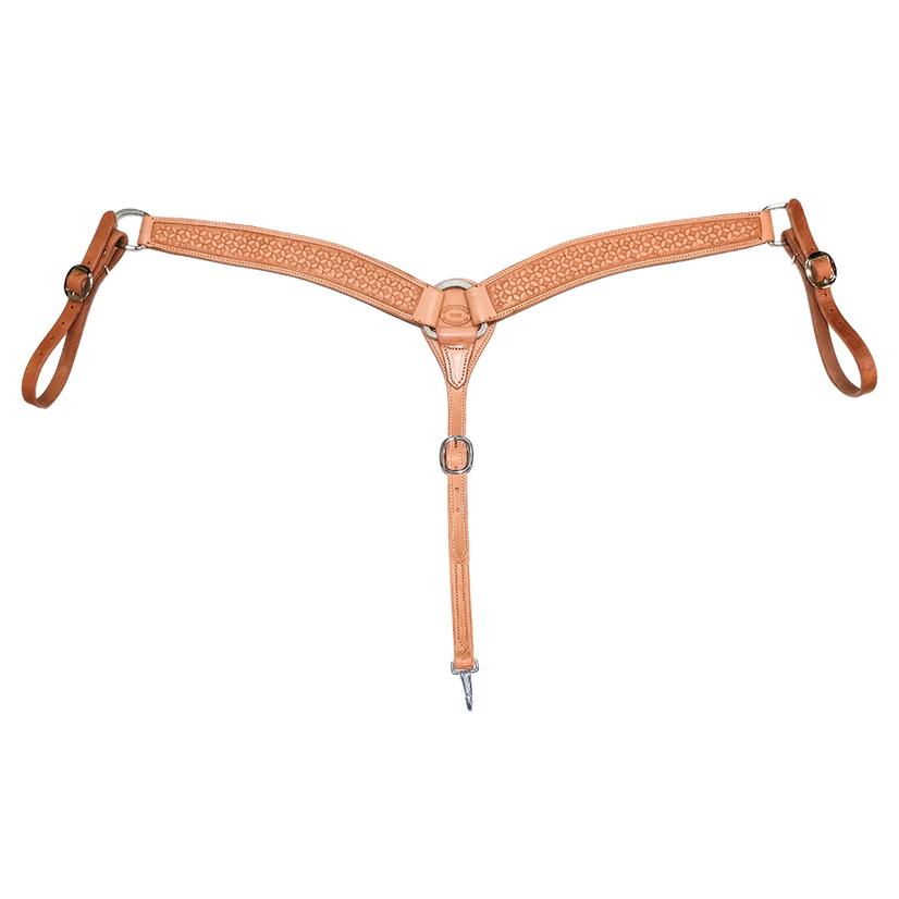 South Texas Tack Saddle Shop 2 1/4" Natural Checkered Square Breast Collar