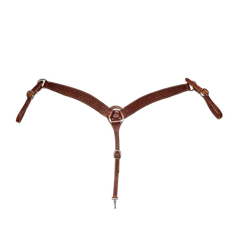 South Texas Tack Saddle Shop 2 1/4" Natural Checkered Square Breast Collar