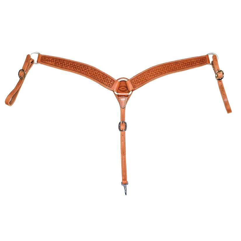 South Texas Tack Saddle Shop 2 1/4" Chestnut Checkered Square Breast Collar