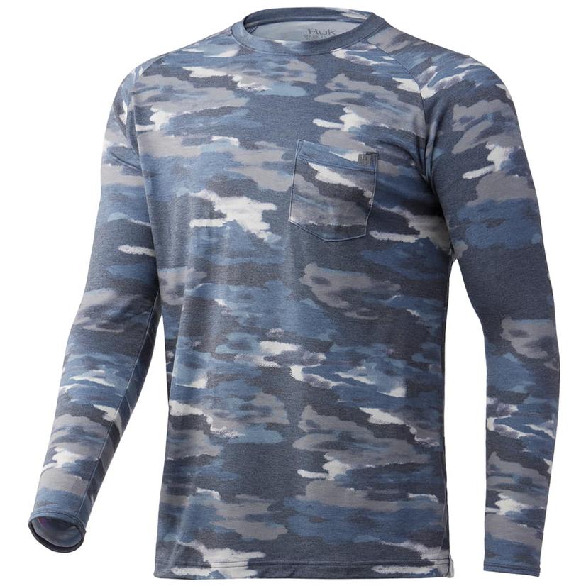 Huk Sargasso Sea Waypoint Edisto Long Sleeve Men's Shirt