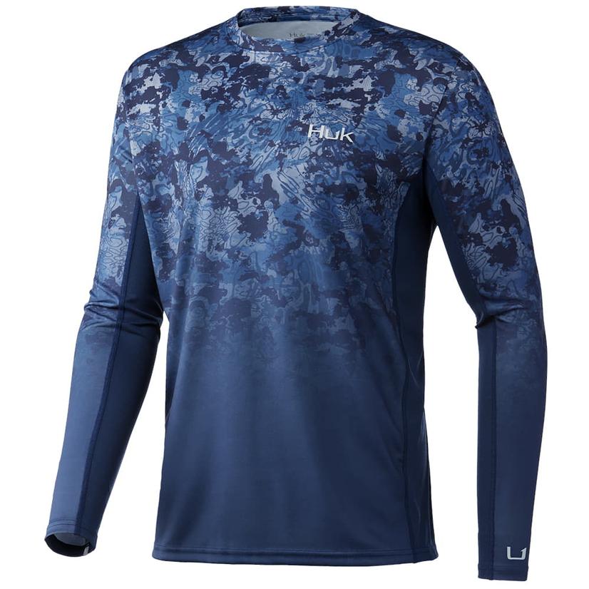 Huk Atlantic Icon X Tide Change Fade Long Sleeve Men's Shirt