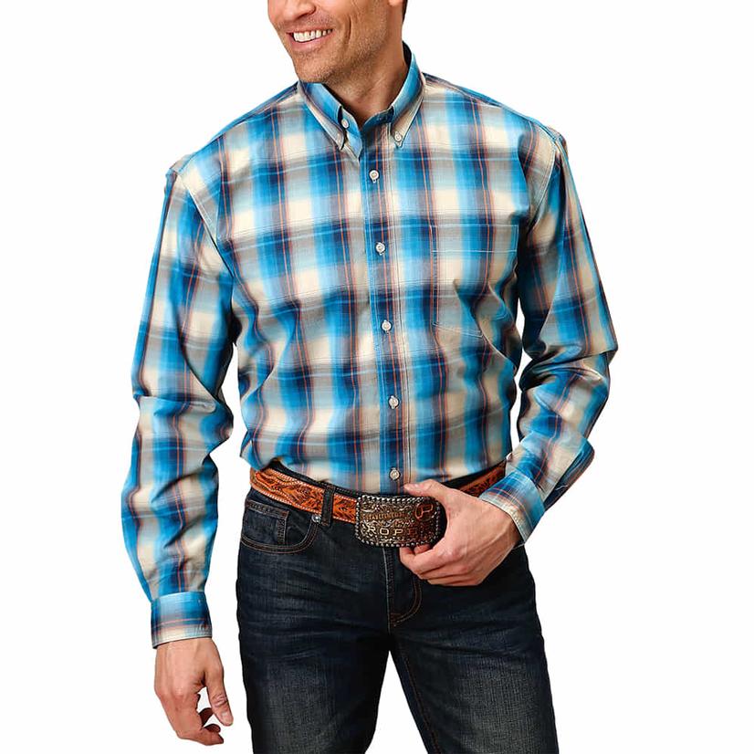 Roper Sunset Plaid Men's Long Sleeve Shirt