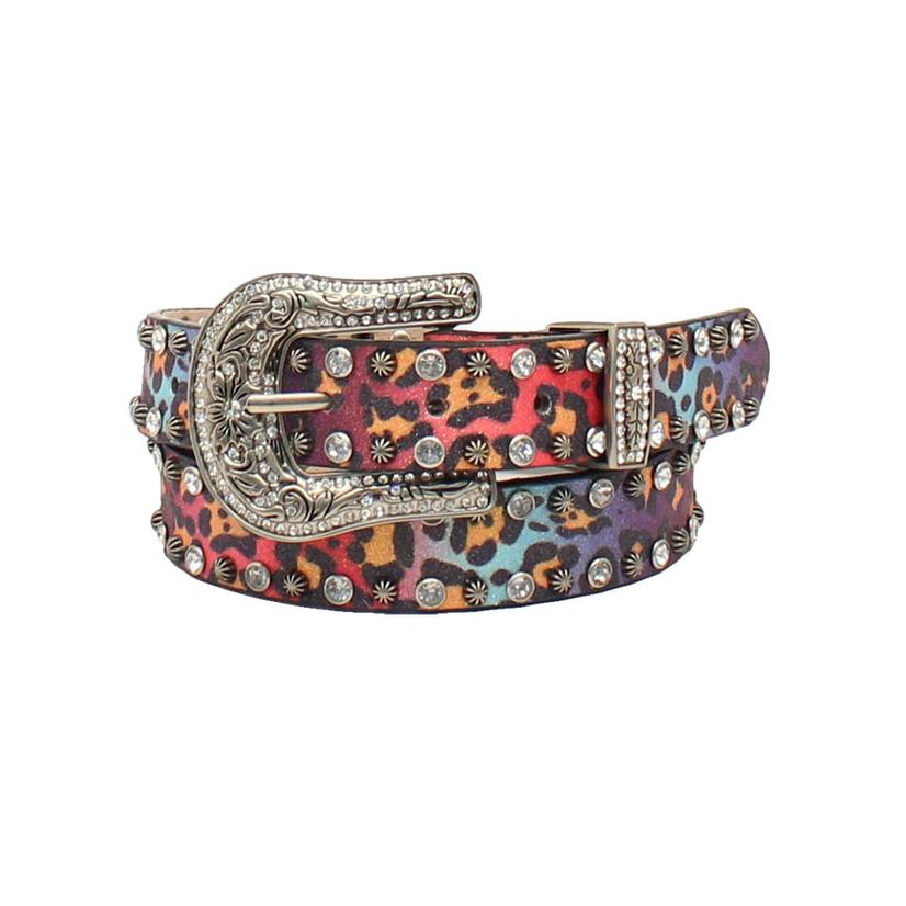 Nocona Multi Color Leopard Girl's Belt