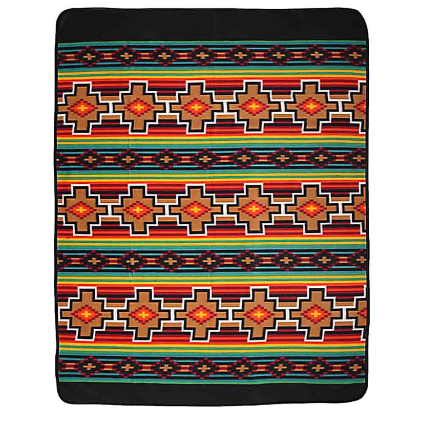 El Paso  Saddle Blanket 60 x 80 Fleece Lodge Blanket