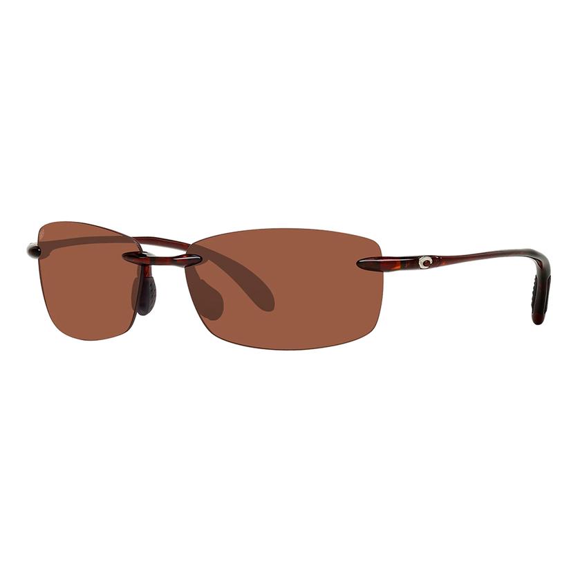 Costa Ballast Tortoise Frame Copper Polarized Poly Lens Sunglasses