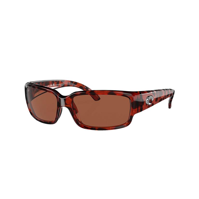 Costa Caballito Tortoise Frame Copper Polarized Poly Lens Sunglasses