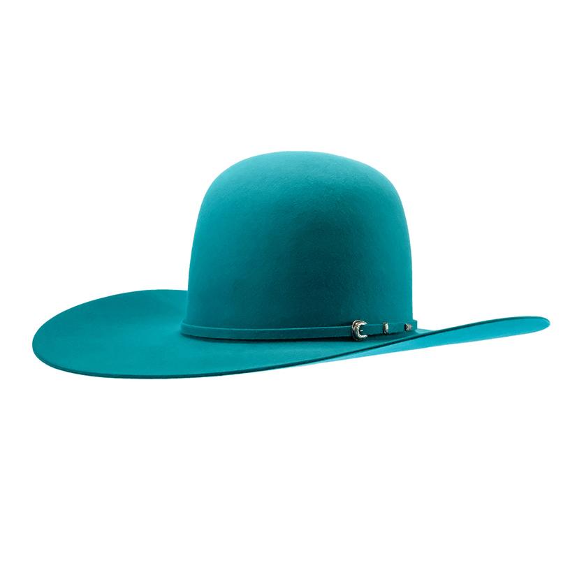 Rodeo King 7X Turquoise 4.5" Brim Open Crown Felt Cowboy Hat