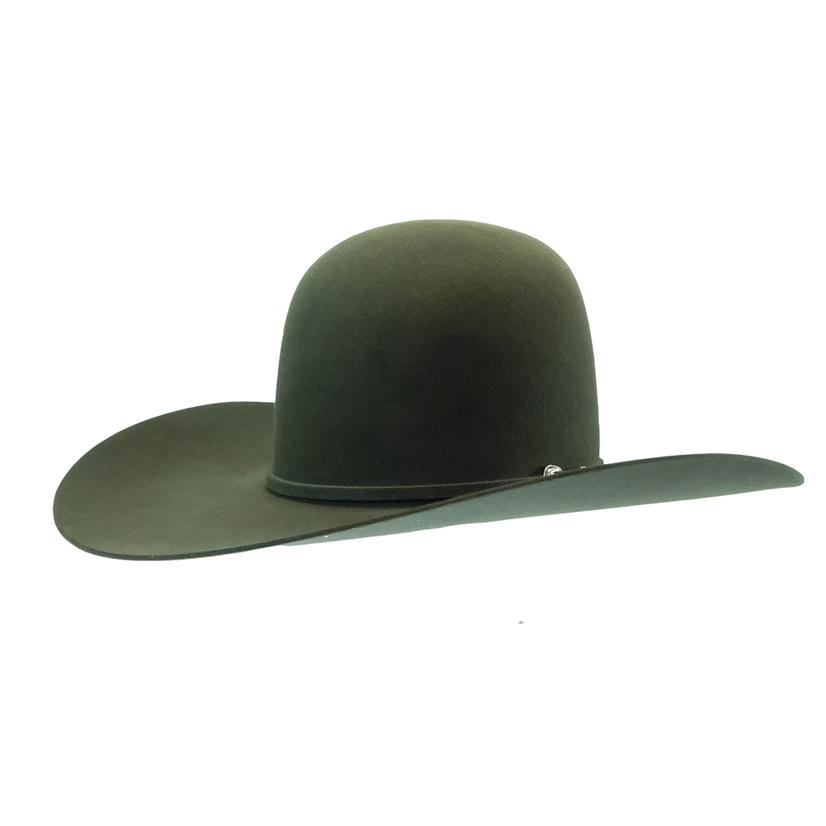 Rodeo King 7X Moss Green 4.5" Brim Open Crown Felt Cowboy Hat