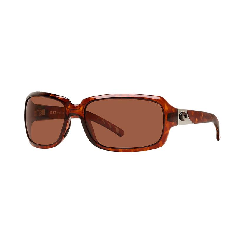 Costa Isabela Tortoise Frame Copper Polarized Poly Lens Women's Sunglasses