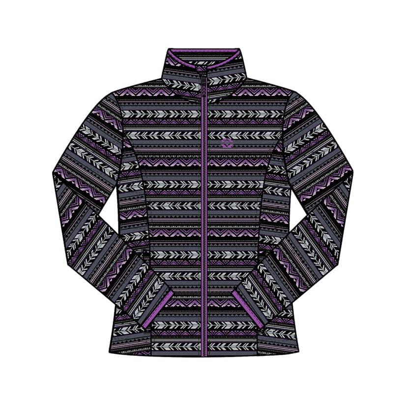 Cruel Girl Purple Aztec Youth Jacket