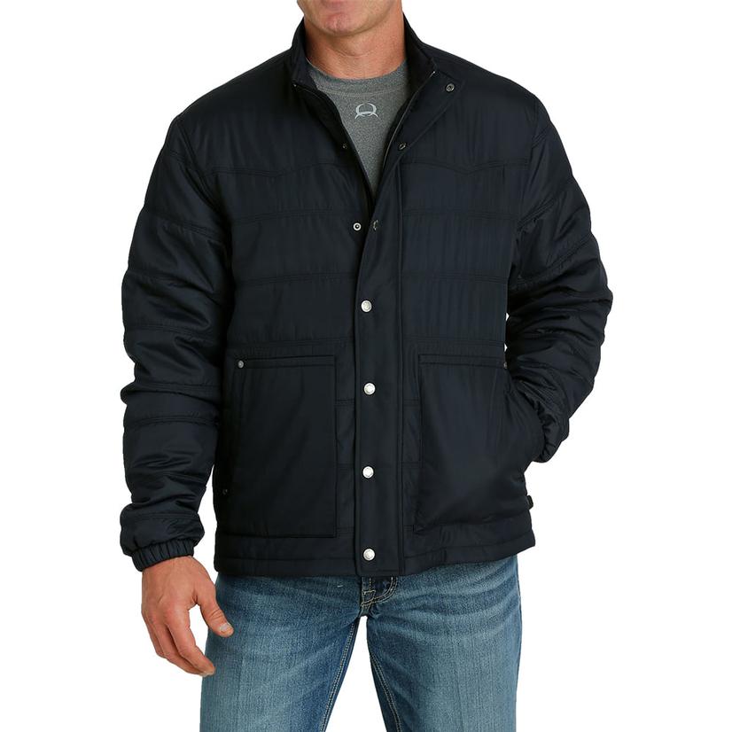 Cinch Black Quilted Ripstop Logo Men's Jacket