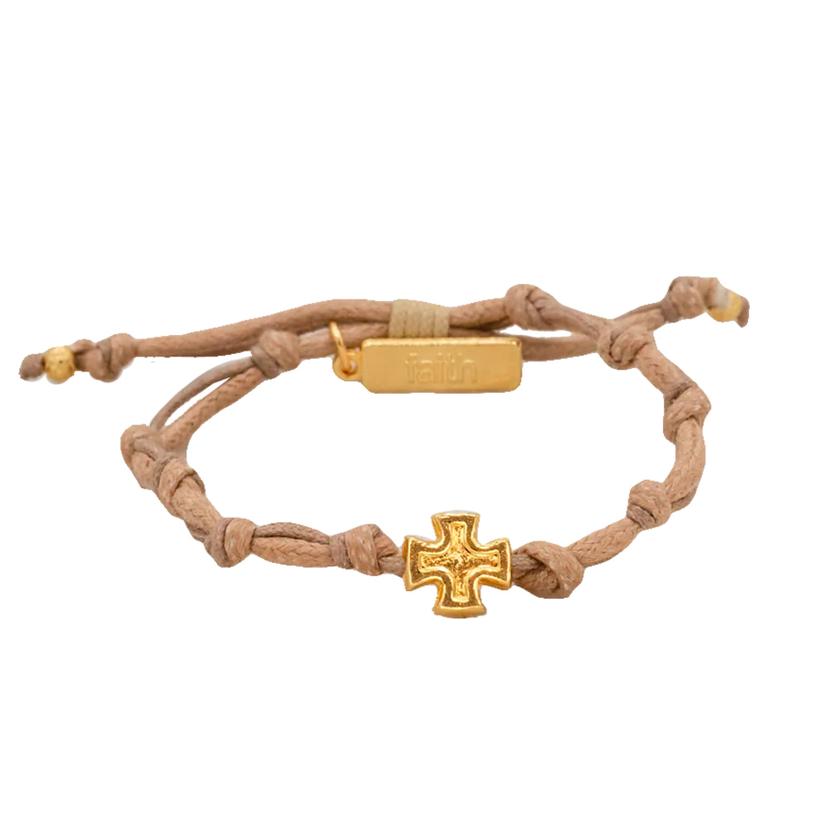 My Saint My Hero Surrender Prayer Tan Gold Bracelet