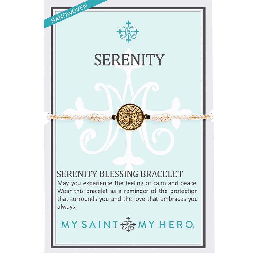 My Saint My Hero Jewelry Serenity Blessing Metallic Gold Bracelet