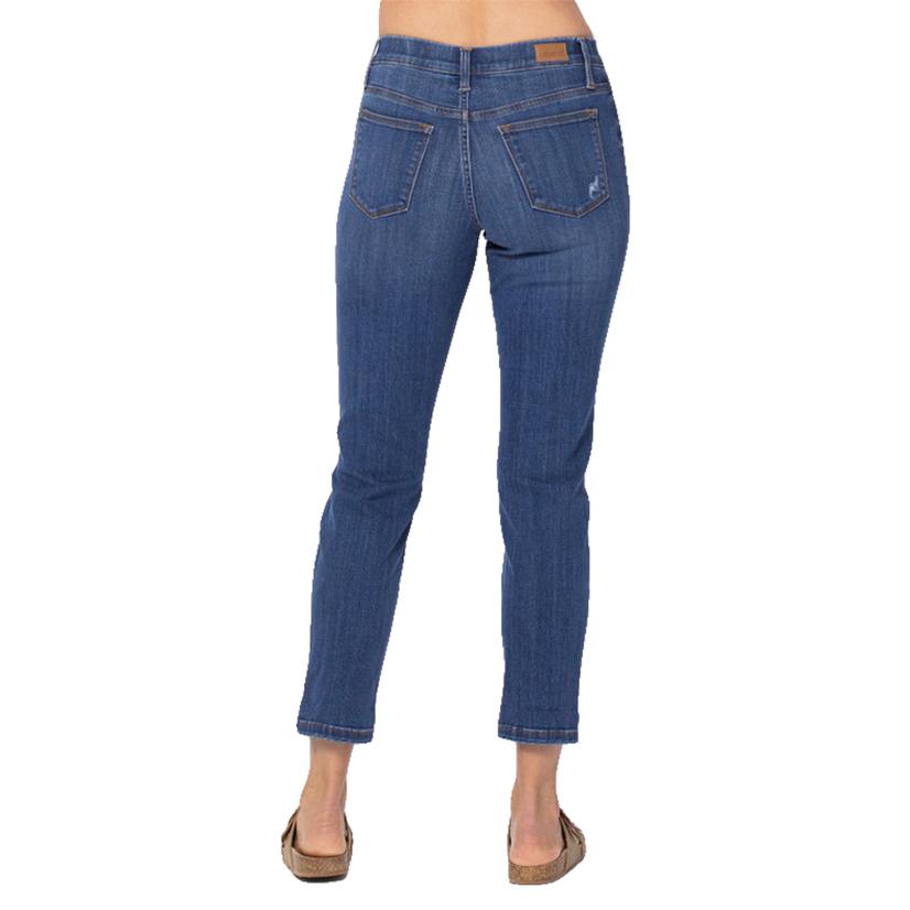 Judy Blue Women's Mid- Rise Boyfriend Jegging