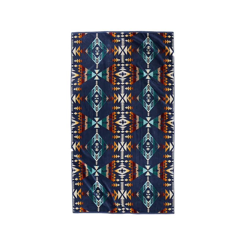 Pendleton Diamond Peak Oversized Jacquard Spa Towel Blue 40x70