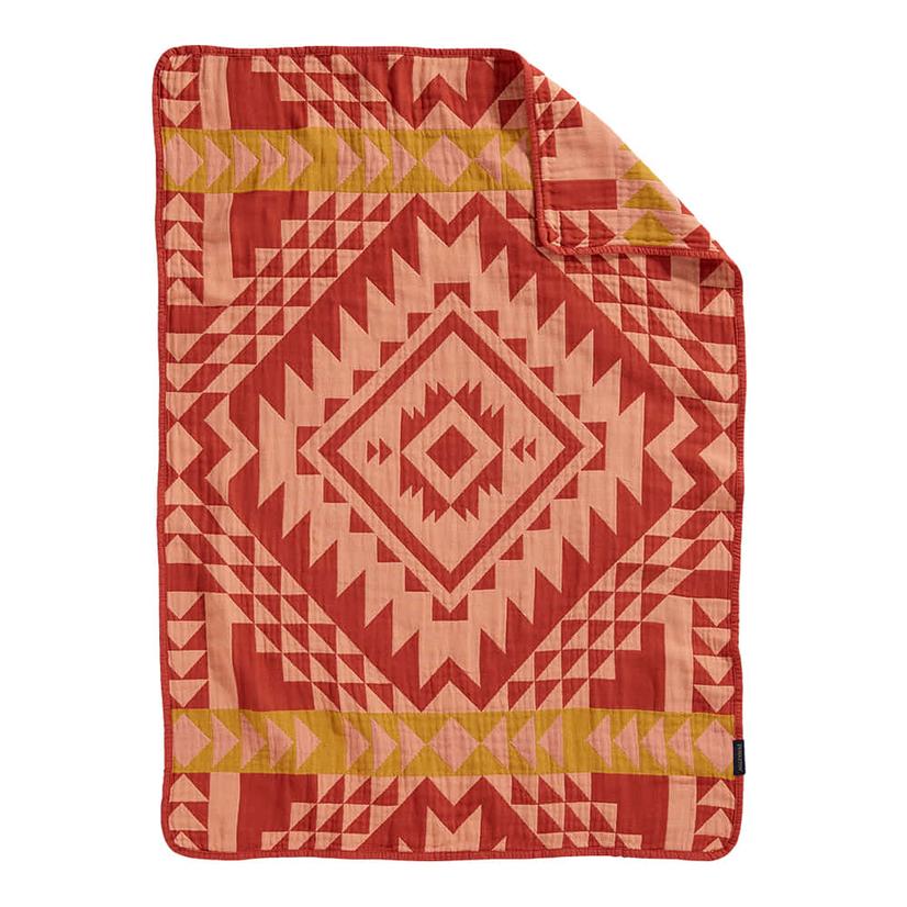 Pendleton Rock Clay Cotton Woven Baby Blanket 30x40