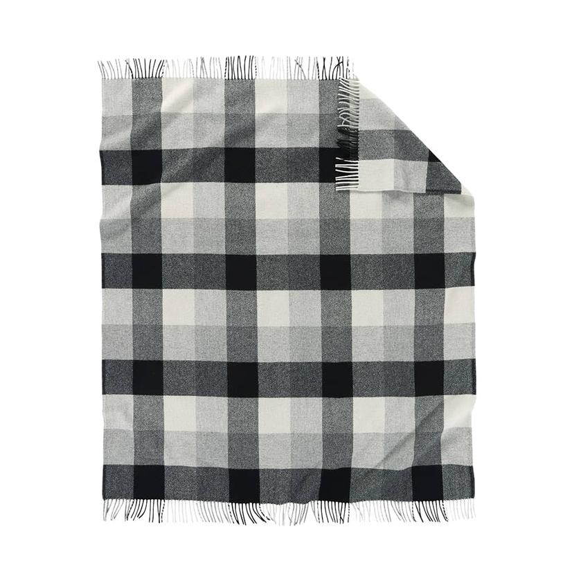 Pendleton Eco-Wise Wool Washable Black Ivory Throw