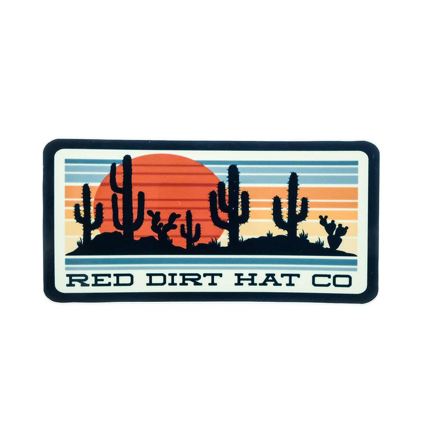 Red Dirt Hat Co Striped Sunset Sticker