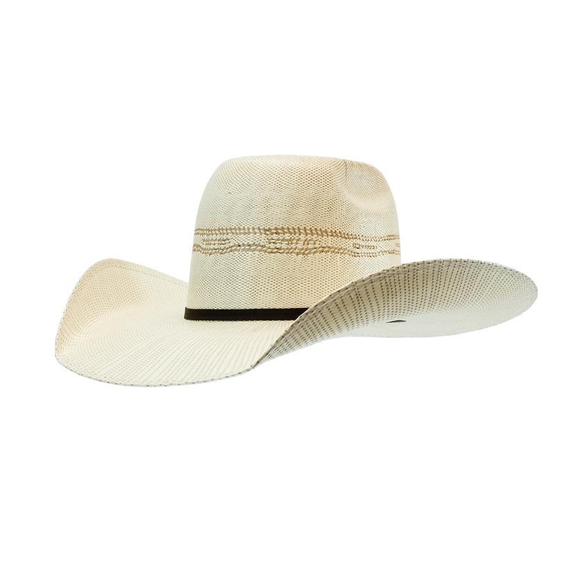 Twister Bangora 4 1/2 Brim  2-Cord Chocolate Band Natural Straw Hat