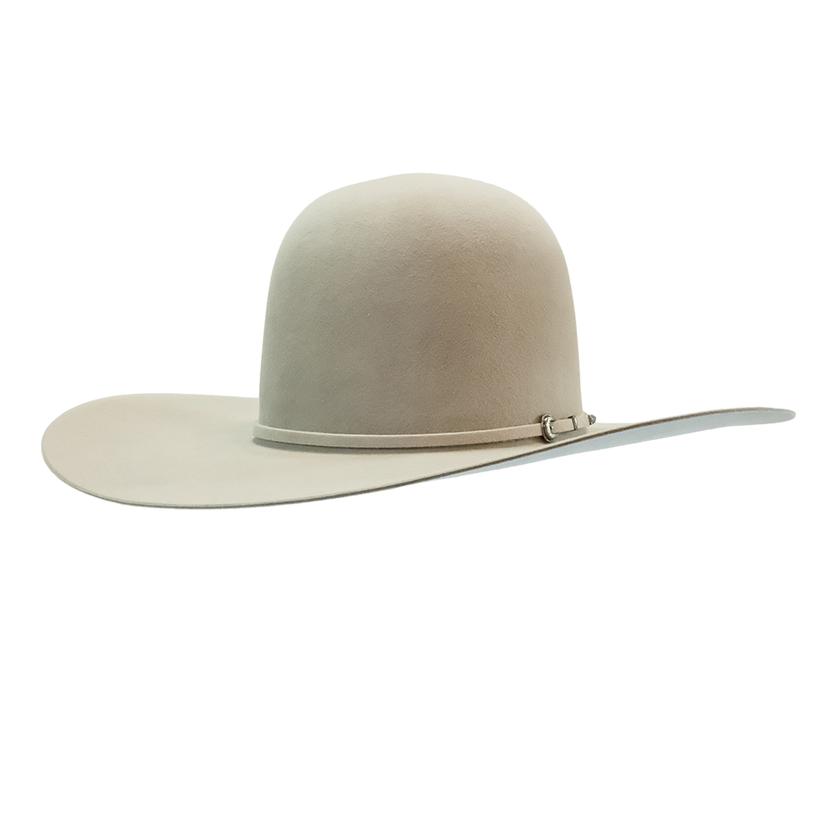 Rodeo King 7X 4 7/8" Brim Silver Belly Open Crown Felt Hat