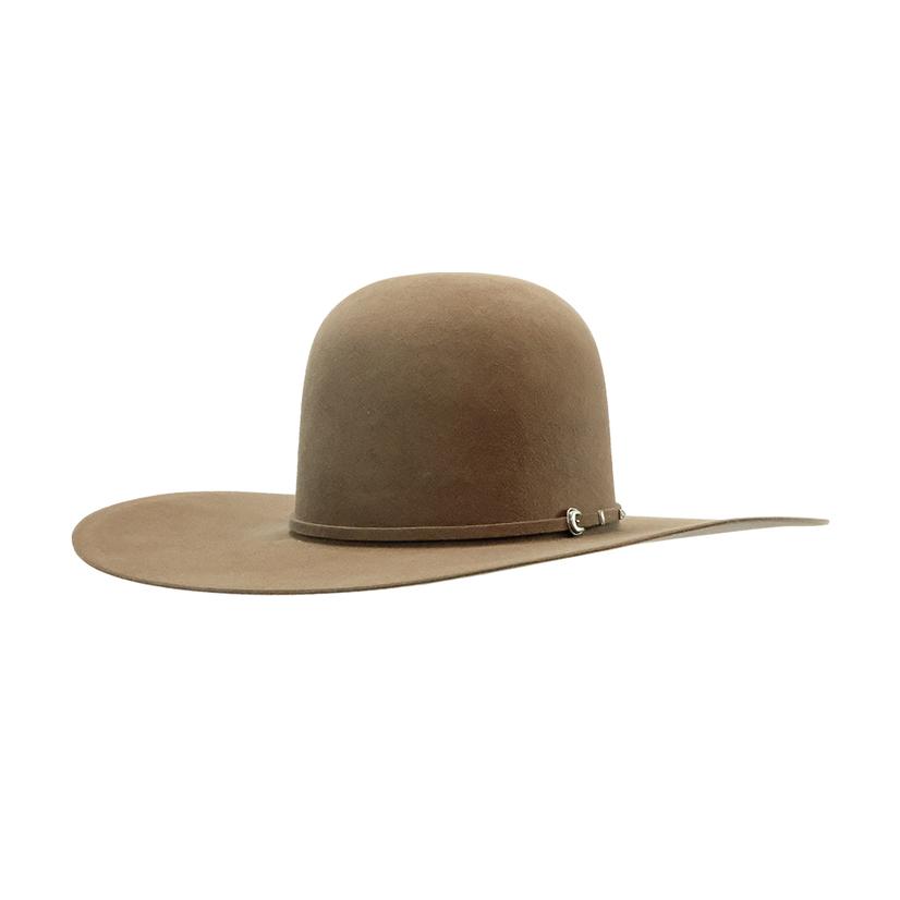 Rodeo King 7X 4 7/8" Brim Open Crown Tan Belly Felt Hat