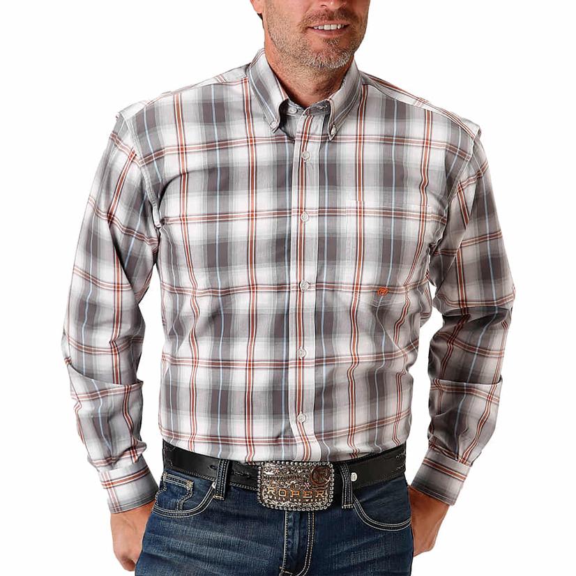 Roper Plaid Long Sleeve Buttondown Men's Shirt