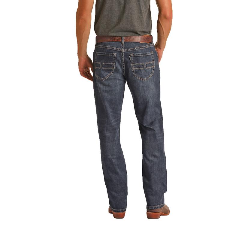 Rock & Roll Cowboy Hooey X Double Barrel Stackable Men's Bootcut Jeans