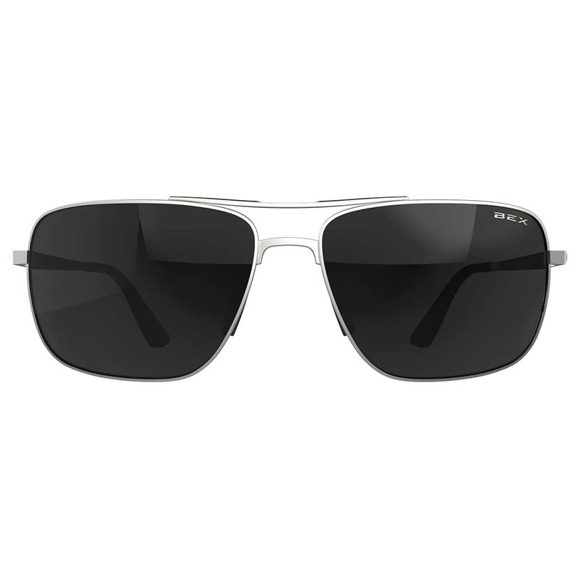 Bex Porter Matte Silver and Gray Sunglasses