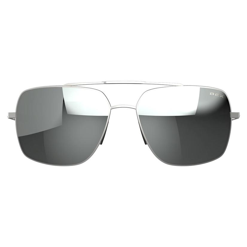 Bex Wing Matte Silver and Gray Sunglasses