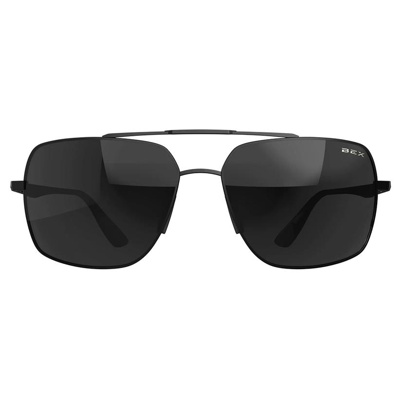 Bex Wing Matte Black and Gray Sunglasses