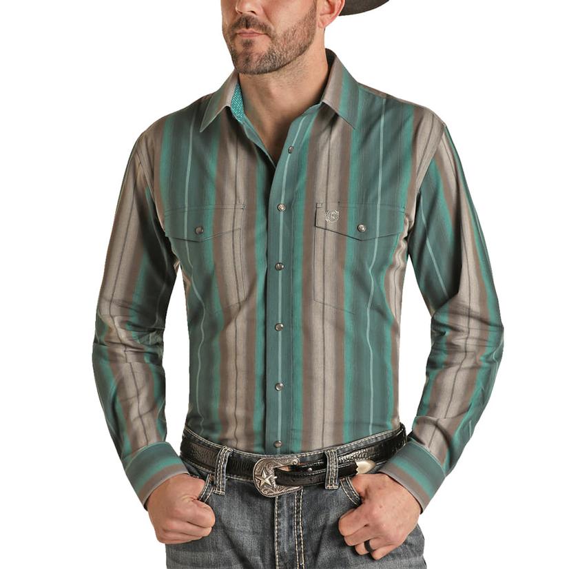 Panhandle Serape Long Sleeve Snap Men's Shirt