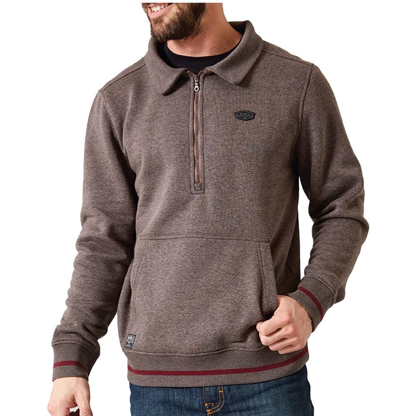 Kimes Ranch Charcoal Boxer Quarter Zip Men's Pullover