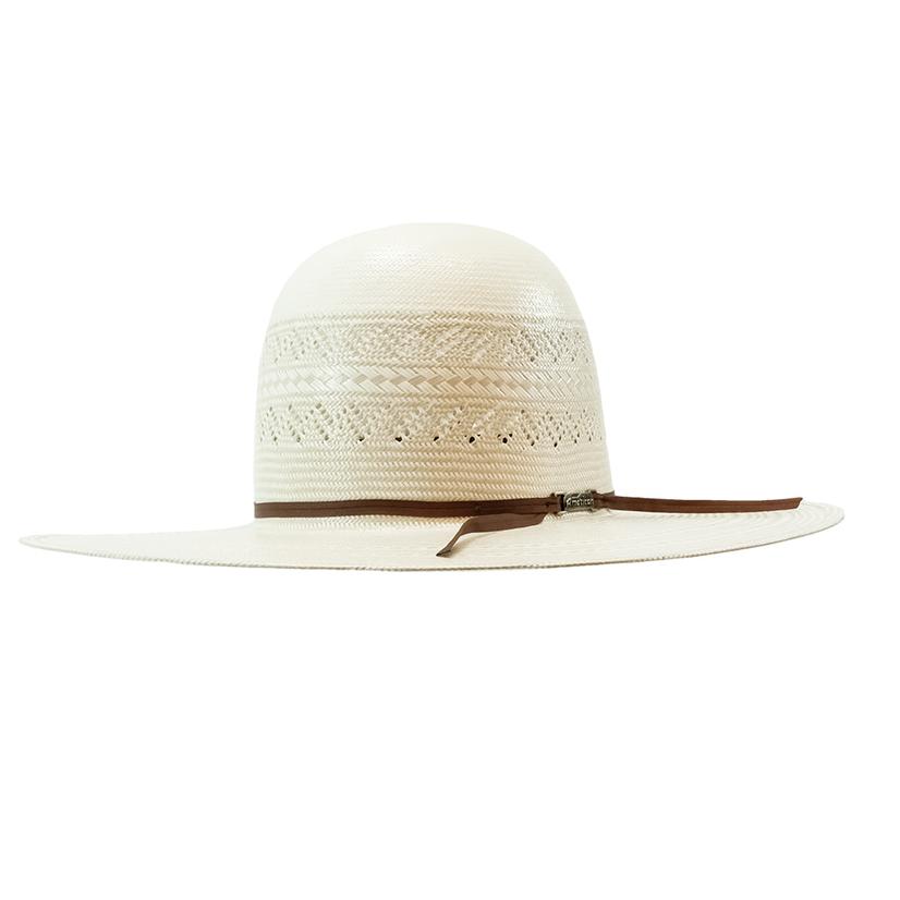 American Hat Company 2 Cord Chocolate 4.5" Brim Open Crown Straw Hat