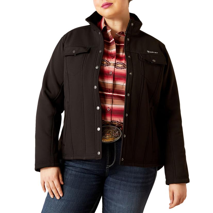 Ariat Berber Back Softshell Black Plus Size Women's Jacket