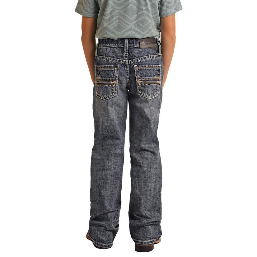 Rock & Roll Cowboy Boot Cut Medium Vintage Boys Jean