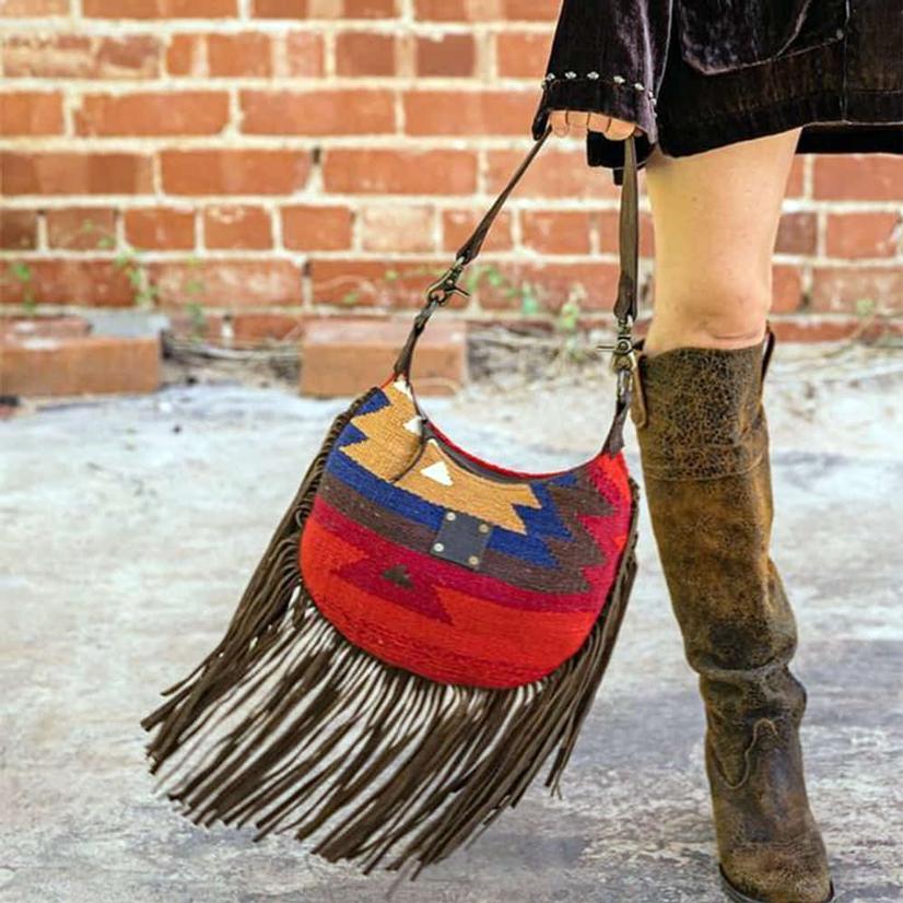 STS Ranchwear Crimson Sun Nellie Fringe Bag