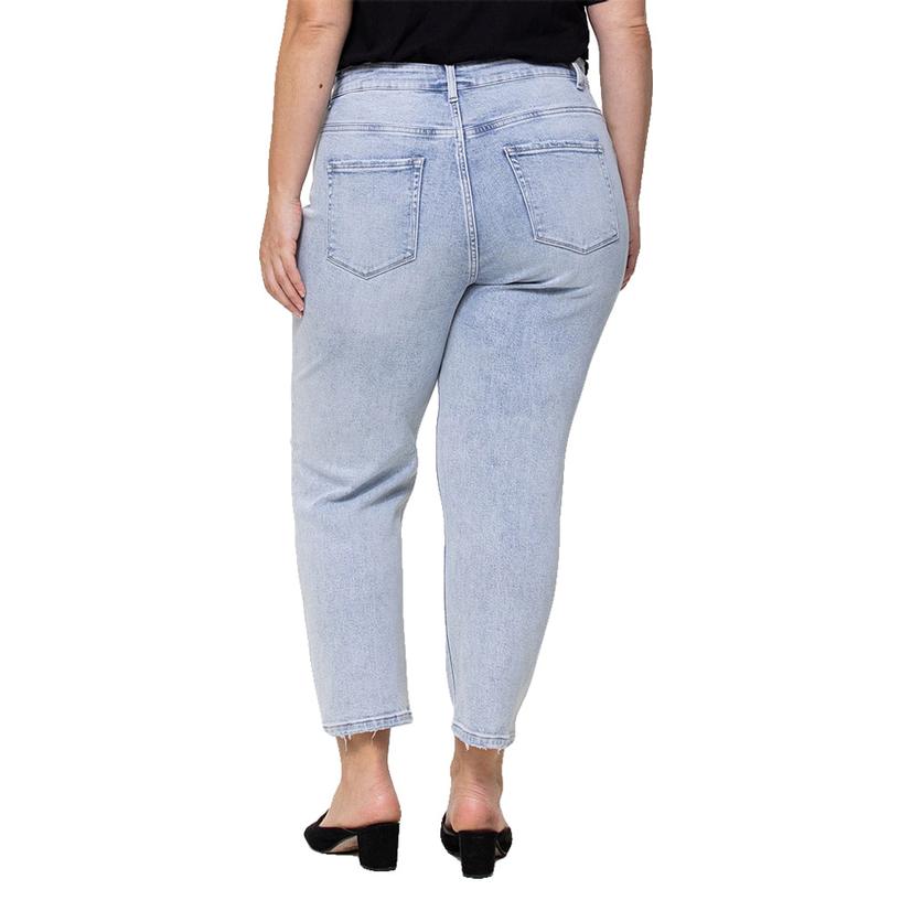 Vervet Millman Ripped Stretch Mom Plus Size Ladies Jean