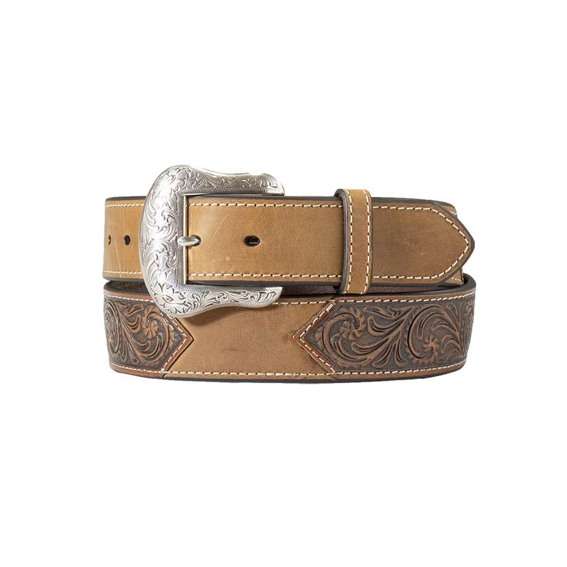 Nocona Cow Hair Tooled Men's Belt