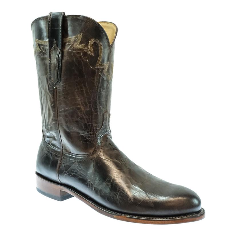 Lucchese Sunset Roper Chocolate Burnished Mad Dog Men's Boot