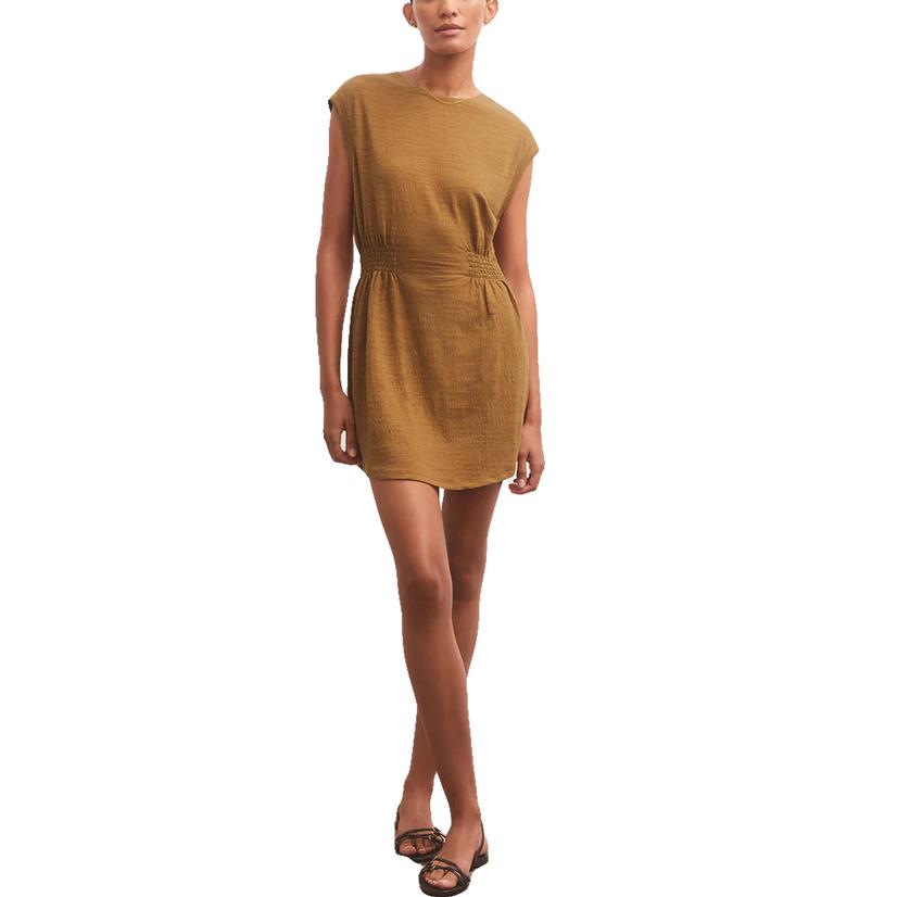 Z Supply Caramel Rowan Textured Knit Dress