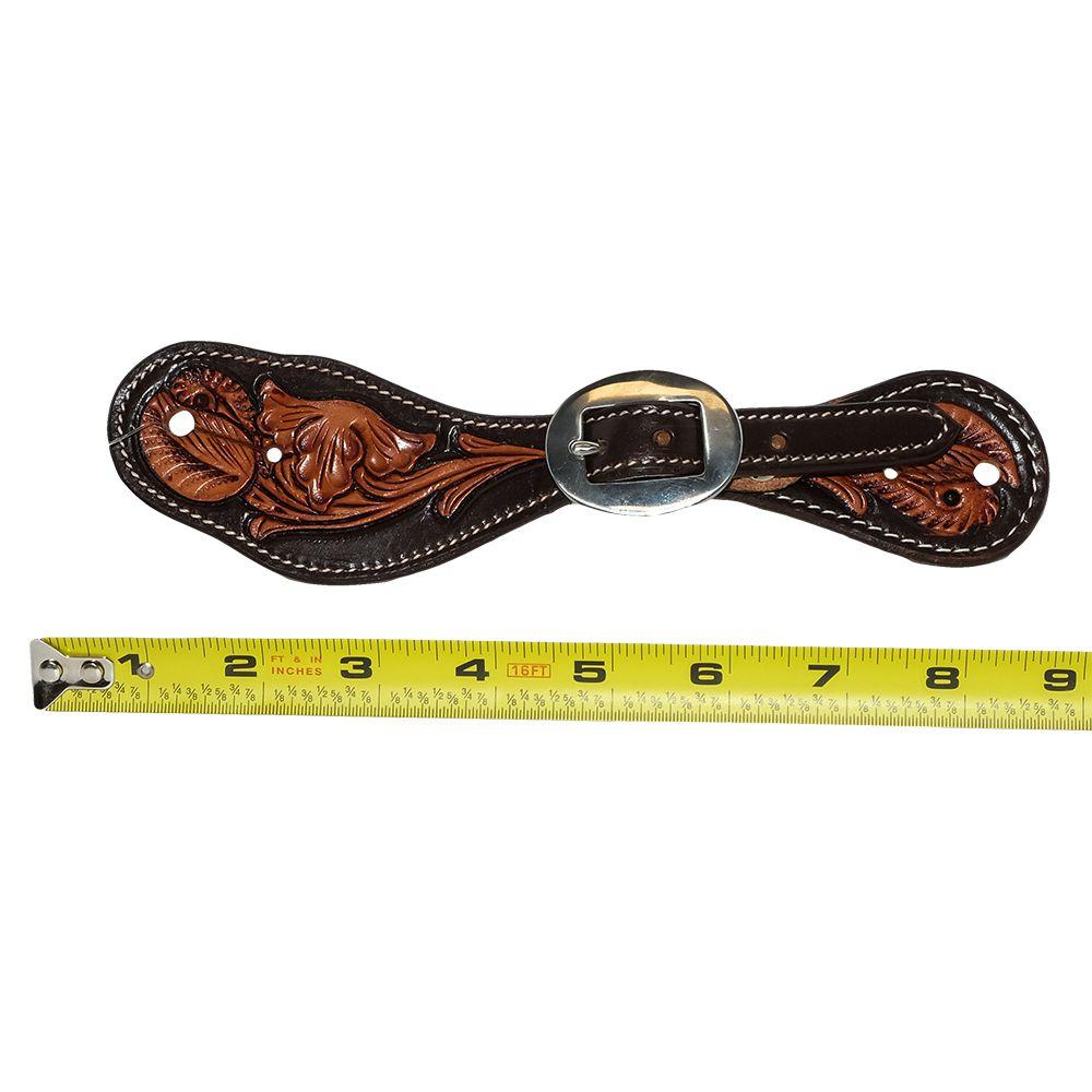 Professional Choice Floral Natural Chocolate Tool Women's and Youth Stratford Spur Straps