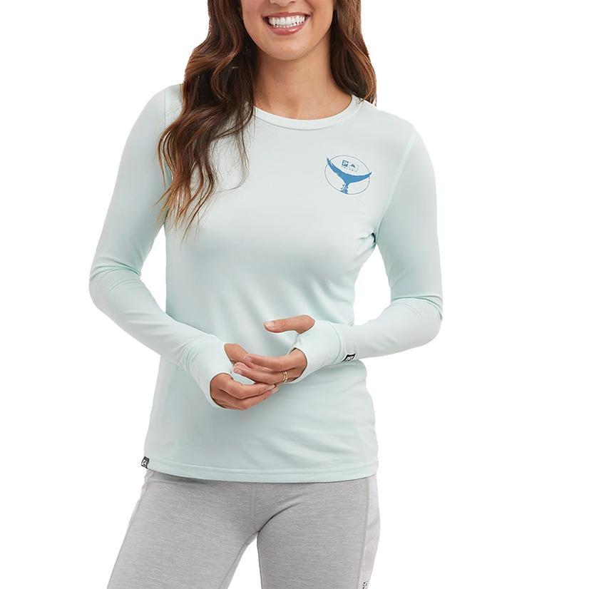 Pelagic Aquatek Long Sleeve Seafoam Women's Graphic Tee