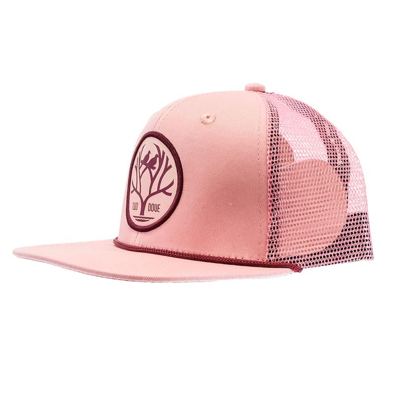 Two Dove Pink Outdoor Life Patch Meshback Cap