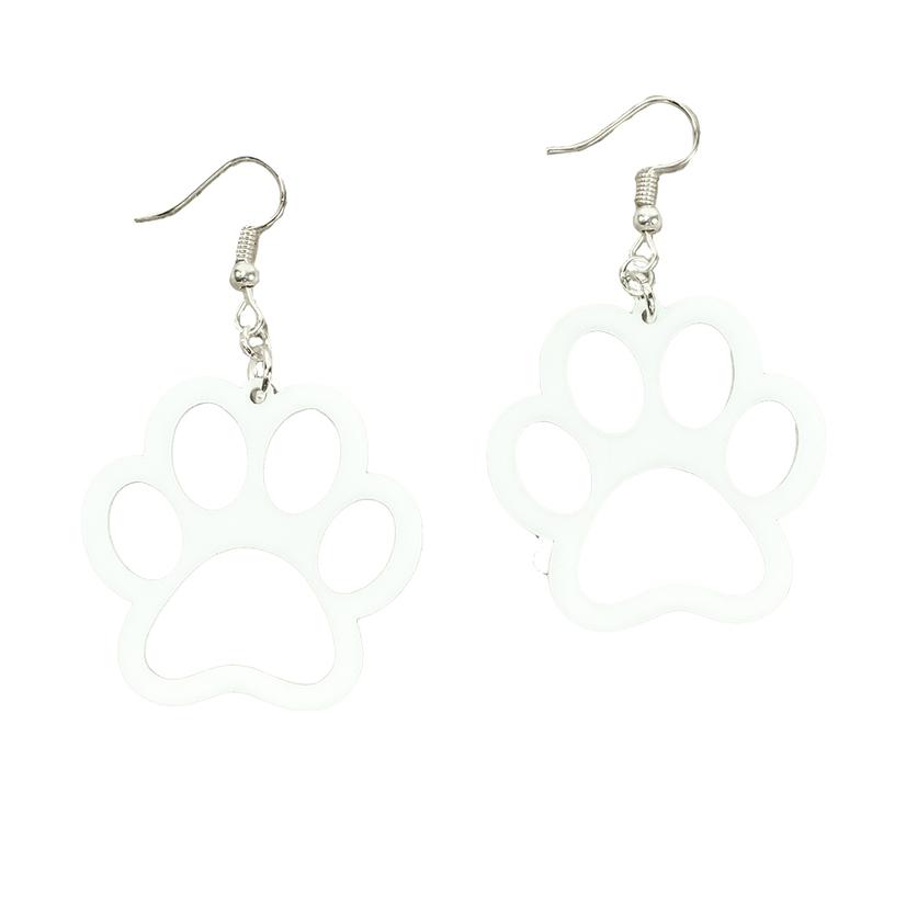 Fay Co Glitter Paw Print Earrings